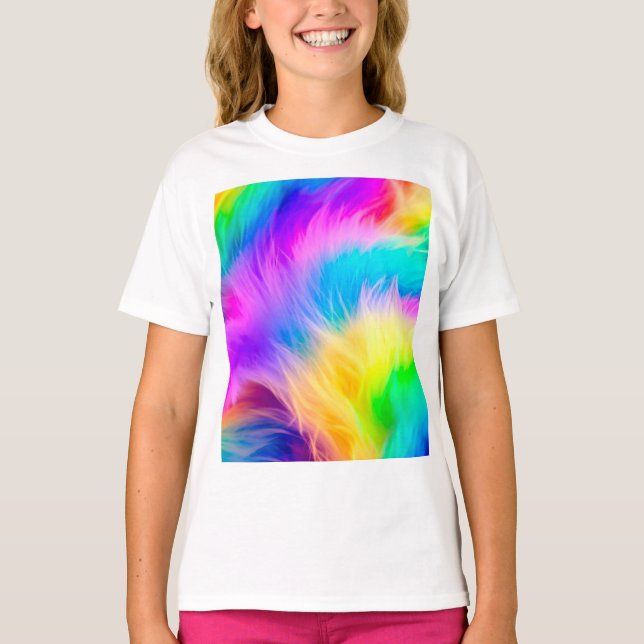 Rainbow Colors Fur Design-75293 T-Shirt (Vorderseite)