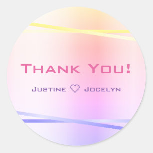 Rainbow Colors Gradient Simple Ombre Vielen Dank T Runder Aufkleber