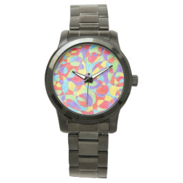 Rainbow Colors Handgezeichnetes Crayon Doodle Must Armbanduhr