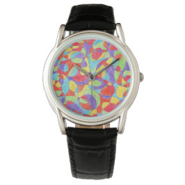 Rainbow Colors Handgezeichnetes Crayon Doodle Must Armbanduhr