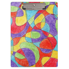 Rainbow Colors Handgezeichnetes Crayon Doodle Must Klemmbrett