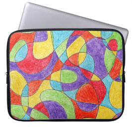 Rainbow Colors Handgezeichnetes Crayon Doodle Must Laptopschutzhülle