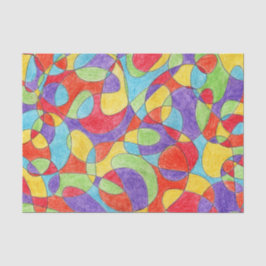 Rainbow Colors Handgezeichnetes Crayon Doodle Must Seidenpapier