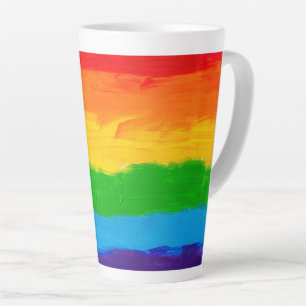 Rainbow Colors LGBT Pride Latte Tasse - Gay Lesbia