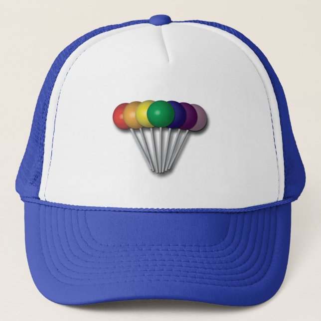 Rainbow Colors Lollipop Hat Truckerkappe (Vorderseite)