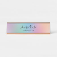 Rainbow Colors Moderne elegante Template Rose Gold