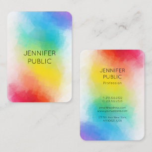 Rainbow Colors Modernes Template Elegante Farben Visitenkarte