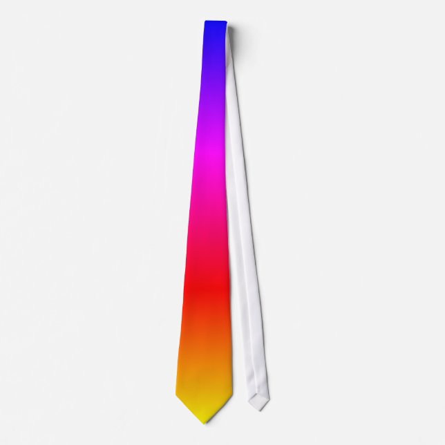 Rainbow Colors Neck Tie - Neon Krawatte (Vorderseite)