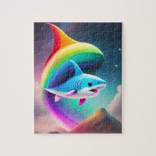 Rainbow Colors Niedlich Shark Puzzle