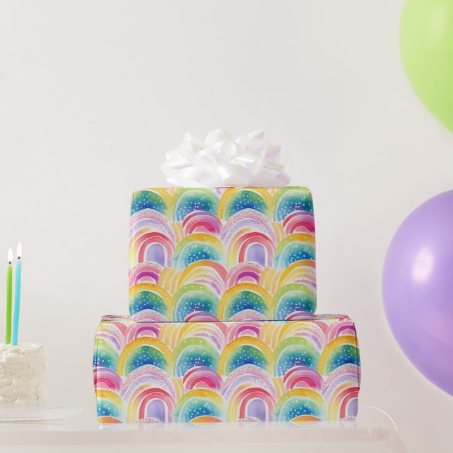  Rainbow Colors Pattern  Geschenkpapier (Partygeschenke)