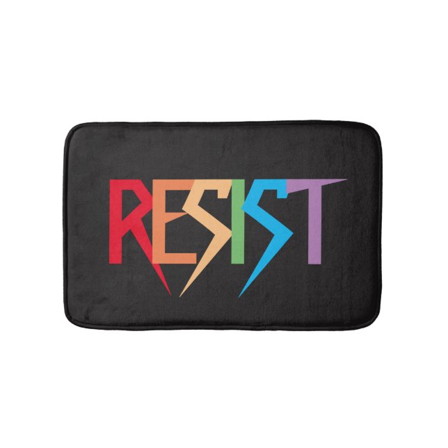 Rainbow Colors Resist Bath Mat Badematte (Vorderseite)