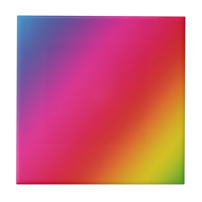 Rainbow Colors Tile/Trivet Fliese (Vorderseite)