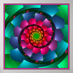 Rainbow Colors Vortex Poster