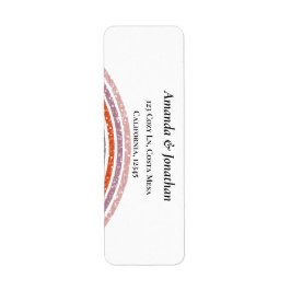 Rainbow Colors Wedding Rücksendeadressen-Aufkleber