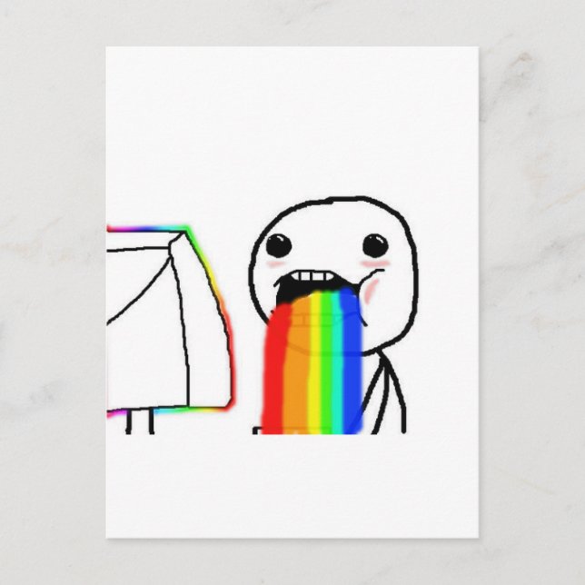 Rainbow-Computer-Typ Postkarte (Vorderseite)