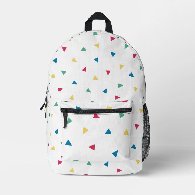 Rainbow Confetti Backpack Bedruckter Rucksack (Vorderseite)