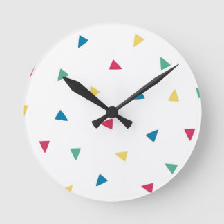 Rainbow Confetti Clock Runde Wanduhr
