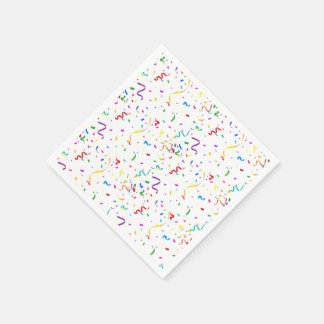 Rainbow Confetti Geburtstagsparty Serviette