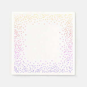 Rainbow Confetti Paper Napkins Serviette