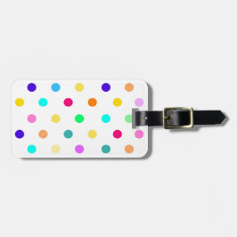 Rainbow Confetti polka dockt Gepäckanhänger