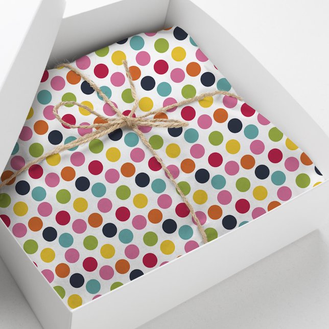 Rainbow Confetti Polka Dots Seidenpapier (Von Creator hochgeladen)