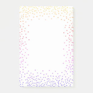 Rainbow Confetti Post it Notes Post-it Klebezettel