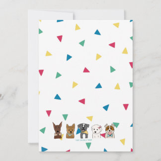 Rainbow Confetti/Puppy Friends Card Feiertagskarte