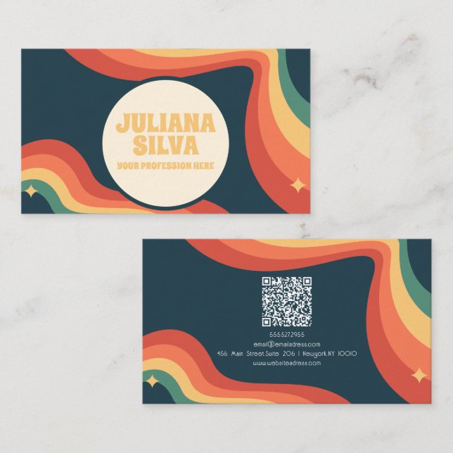 Rainbow Corner mit QR Business Card Visitenkarte (Vorne/Hinten)