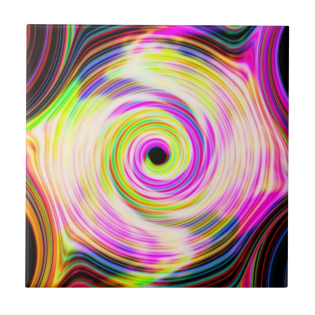 Rainbow Cosmic 5 Swirl Tile Fliese (Vorderseite)