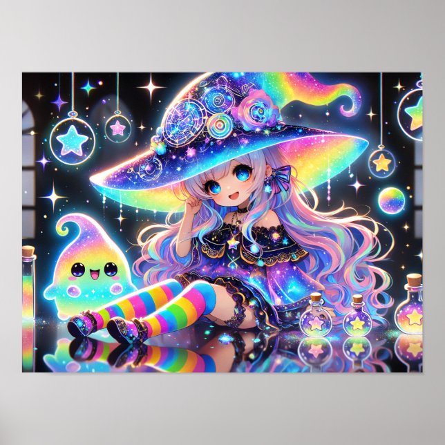 Rainbow Cosmic Witze Whimsical Fantasy Poster (Vorne)
