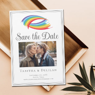 Rainbow Couple Foto Speichern Sie die Date Magnet