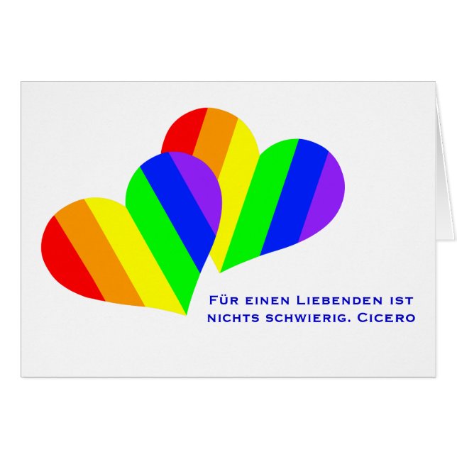 Rainbow Couple Hearts (Vorderseite (Horizontal))