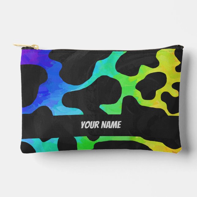 Rainbow Cow Pattern Zubehörtasche (Vorderseite)