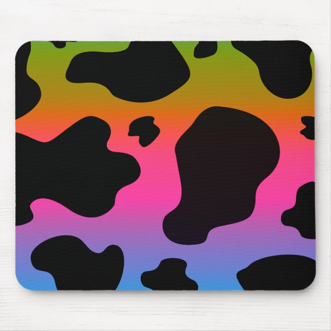 Rainbow Cow Print Mousepad (Vorne)