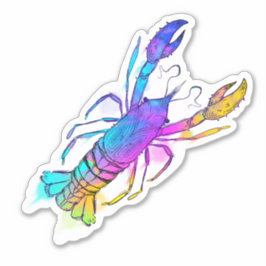 Rainbow Crawfish Sticker