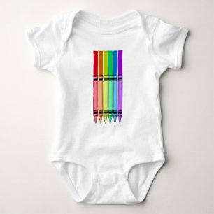 Rainbow Crayon Baby Strampler