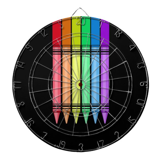 Rainbow Crayon Dartscheibe (vorne)