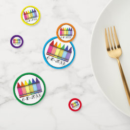 Rainbow Crayons Artist Art Child's Geburtstagspart Konfetti