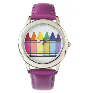 Rainbow Crayons Artist Art Teacher Pride Watch Armbanduhr
