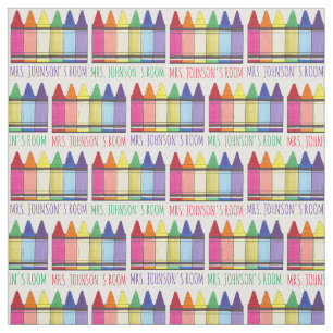 Rainbow Crayons Artist Art Teachroom Stoff