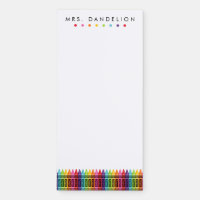 Rainbow Crayons | Kindergarten Lehrer Notepad