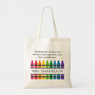 Rainbow Crayons Kindergarten Teacher Geschenk Tote Tragetasche