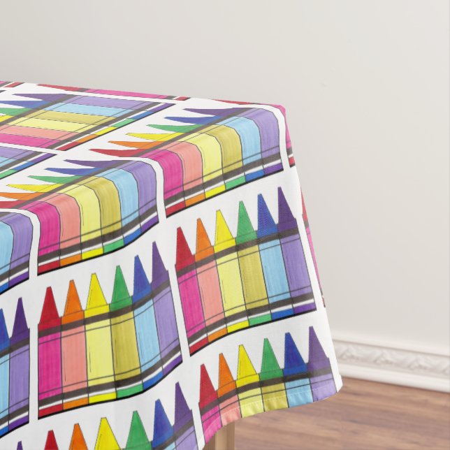 Rainbow Crayons School Art Teacher Coloring Prix Tischdecke (Beispiel)