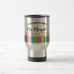 Rainbow Crayons Weltbest Teacher Coffee Tasse