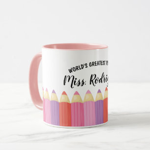 Rainbow Crayons Weltbest Teacher Coffee Tasse