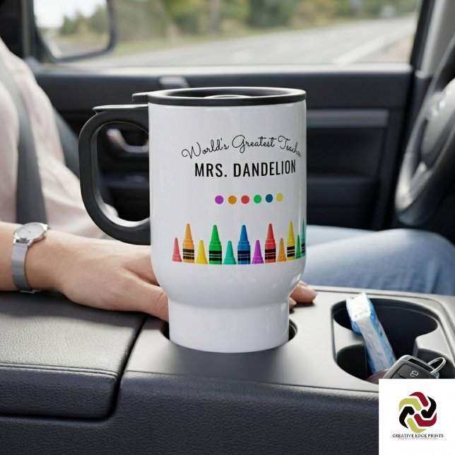 Rainbow Crayons Weltleitungskaffee Reisebecher (Rainbow Crayons World's Greatest Teacher Coffee Mug
)