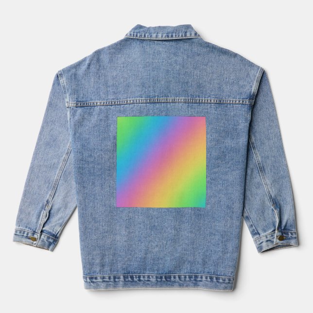 Rainbow "Creative Type" Women's Jeansjacke (Rückseite)