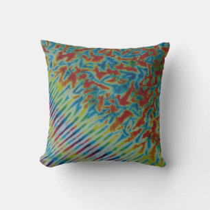 Rainbow Crinkle Stripe TieDye American MoJo Pillow Kissen