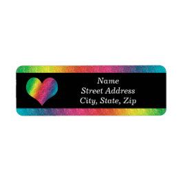 [Rainbow Crinkle Wedding] Colorful Heart Black