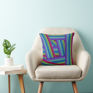 Rainbow Crisscross Kissen